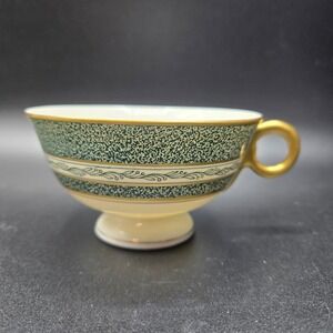 VTG Theodore Haviland New York MOSAIC GREEN Teacup Cappucino Demitasse